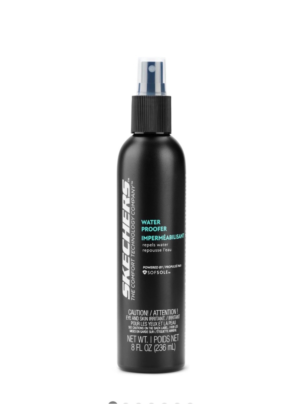 Skechers Black Water Repellent Spray with Teal Accents